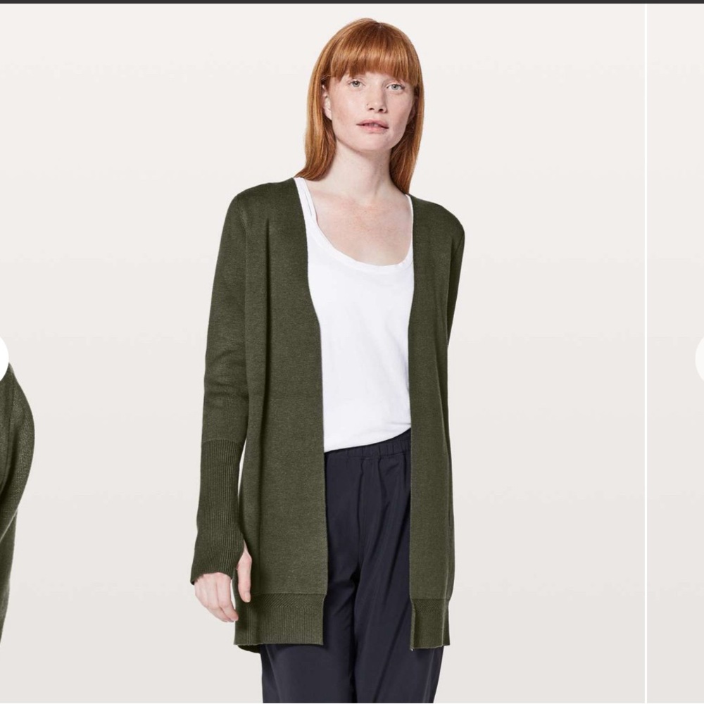 Lululemon City Cardigan Sz 4‎ Forest